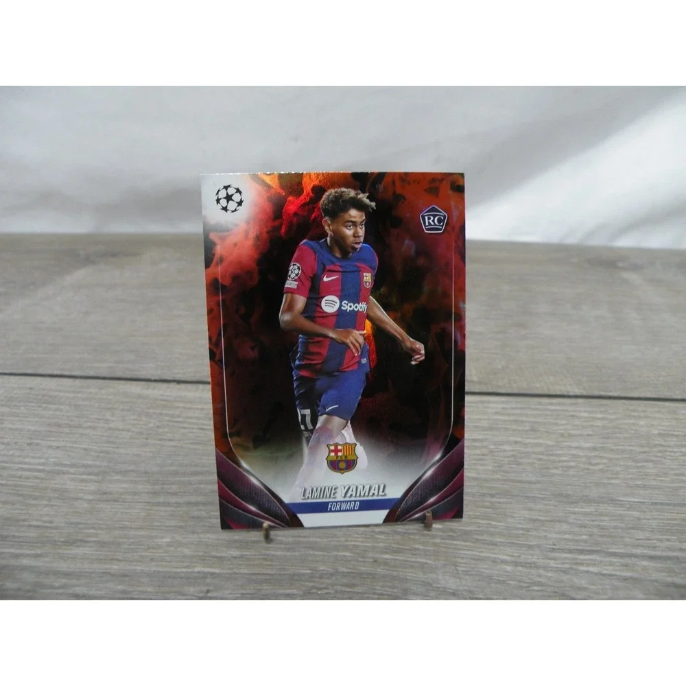 Lamine Yamal FC Barcelona 2024 Topps UEFA CL RC Red Parallel #64